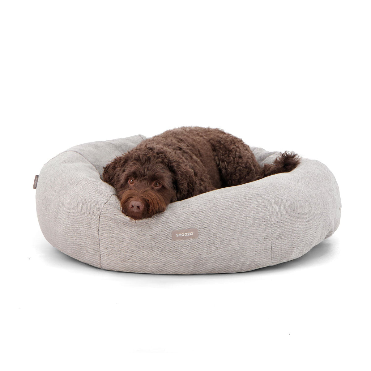 Snooza Panelled Cuddler Dog Bed Pebble