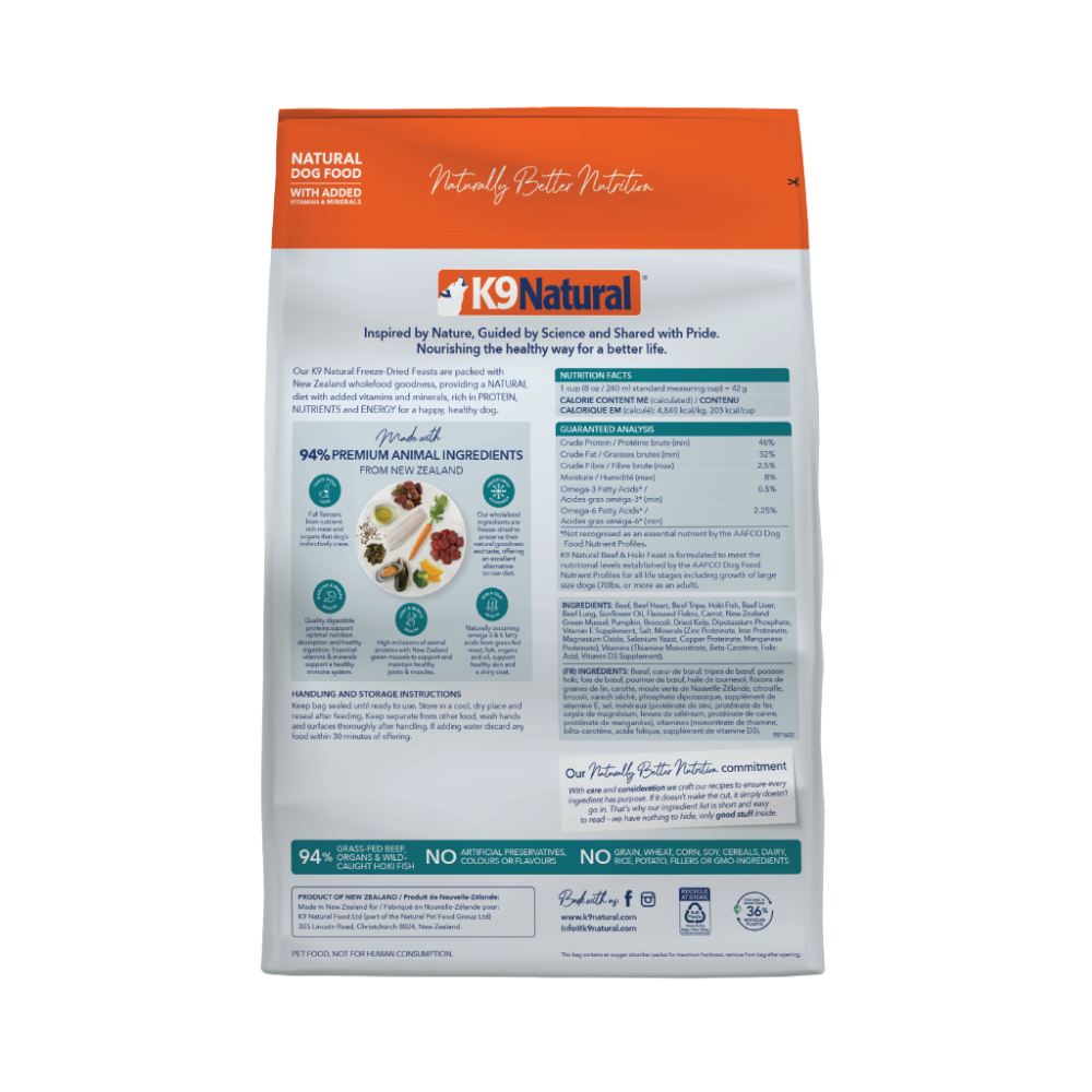 Freeze Dried Beef & Hoki All Lifestage Dry Dog Food