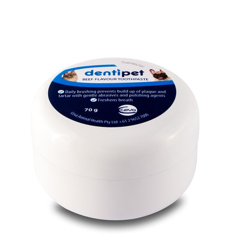Dentipet Dog & Cat Toothpaste 70g Beef Flavour