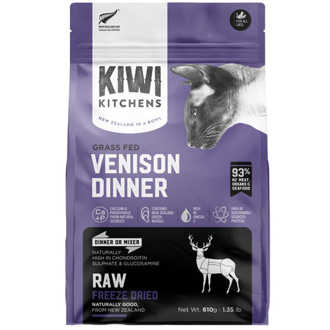 Kiwi Kitchens Freeze Dried Cat Food Venison Dinner