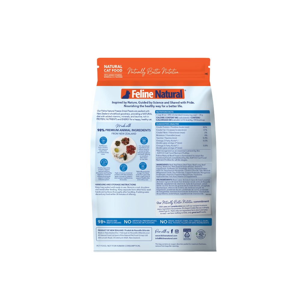 Grain Free Beef Flavour Freeze Dried Cat Food