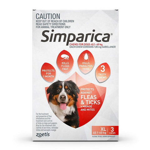 Simparica For Extra Large Dogs 40.1 - 60kg