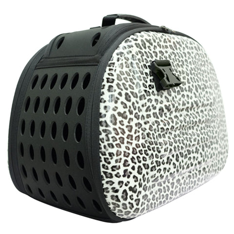 Ibiyaya Classic Eva Soft-Sided Travel Pet Carrier - Leopard | petsome Pet Supplies