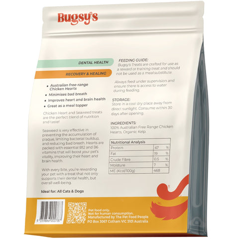 Bugsy's Chicken Heart & Seaweed Pet Treats