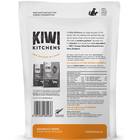 Kiwi Kitchens Freeze-Dried Dog Treats Beef Heart