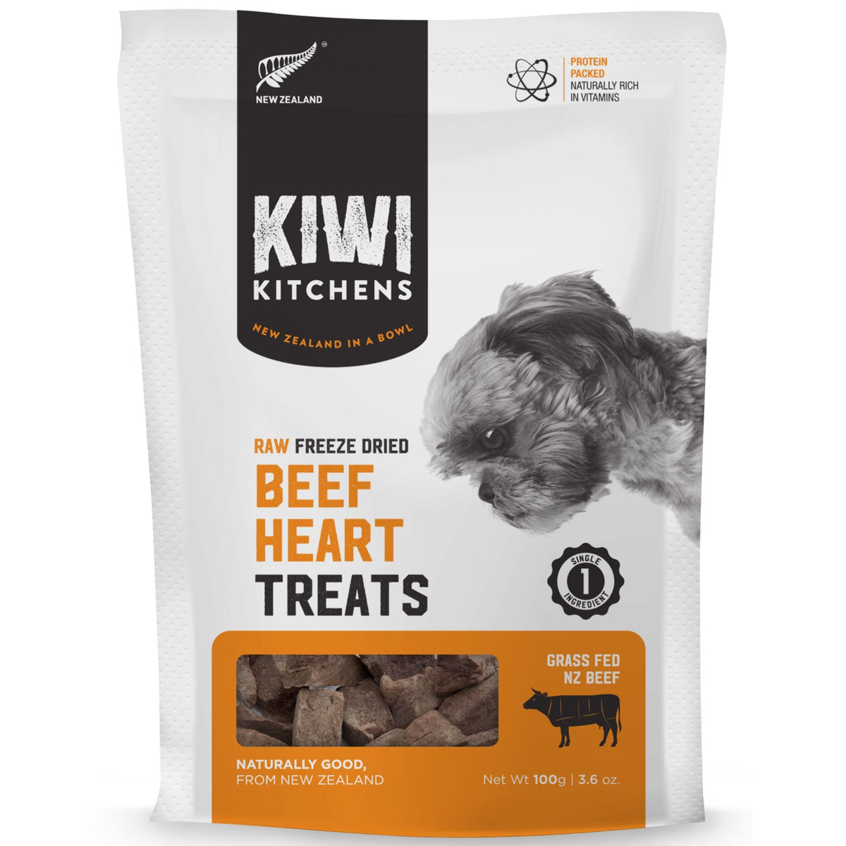 Kiwi Kitchens Freeze-Dried Dog Treats Beef Heart