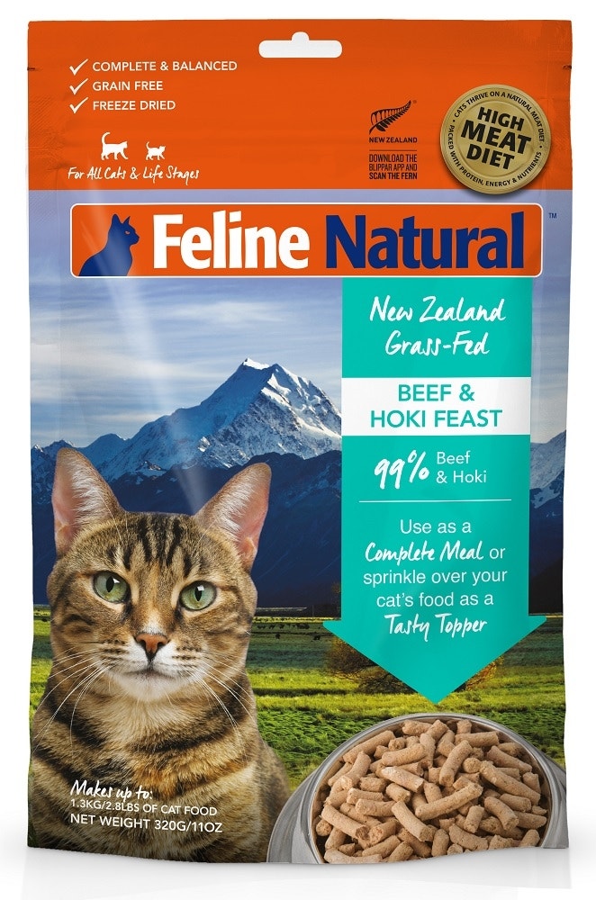 Feline Natural Freeze Dried Beef & Hoki Adult Cat Food