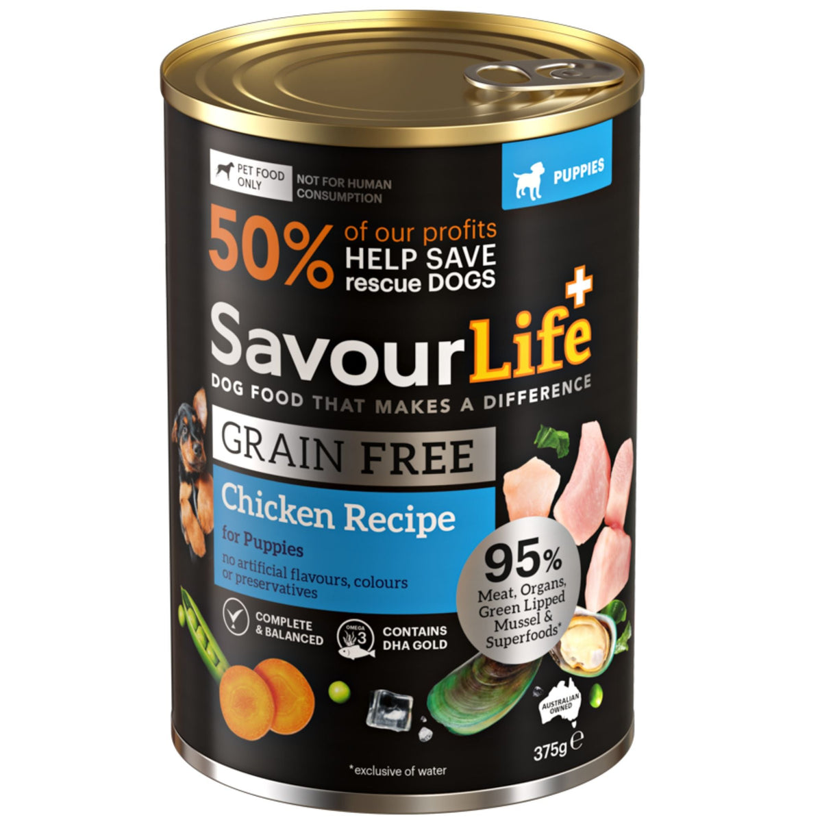 SavourLife Grain Free Puppy Chicken Wet Dog Food Cans