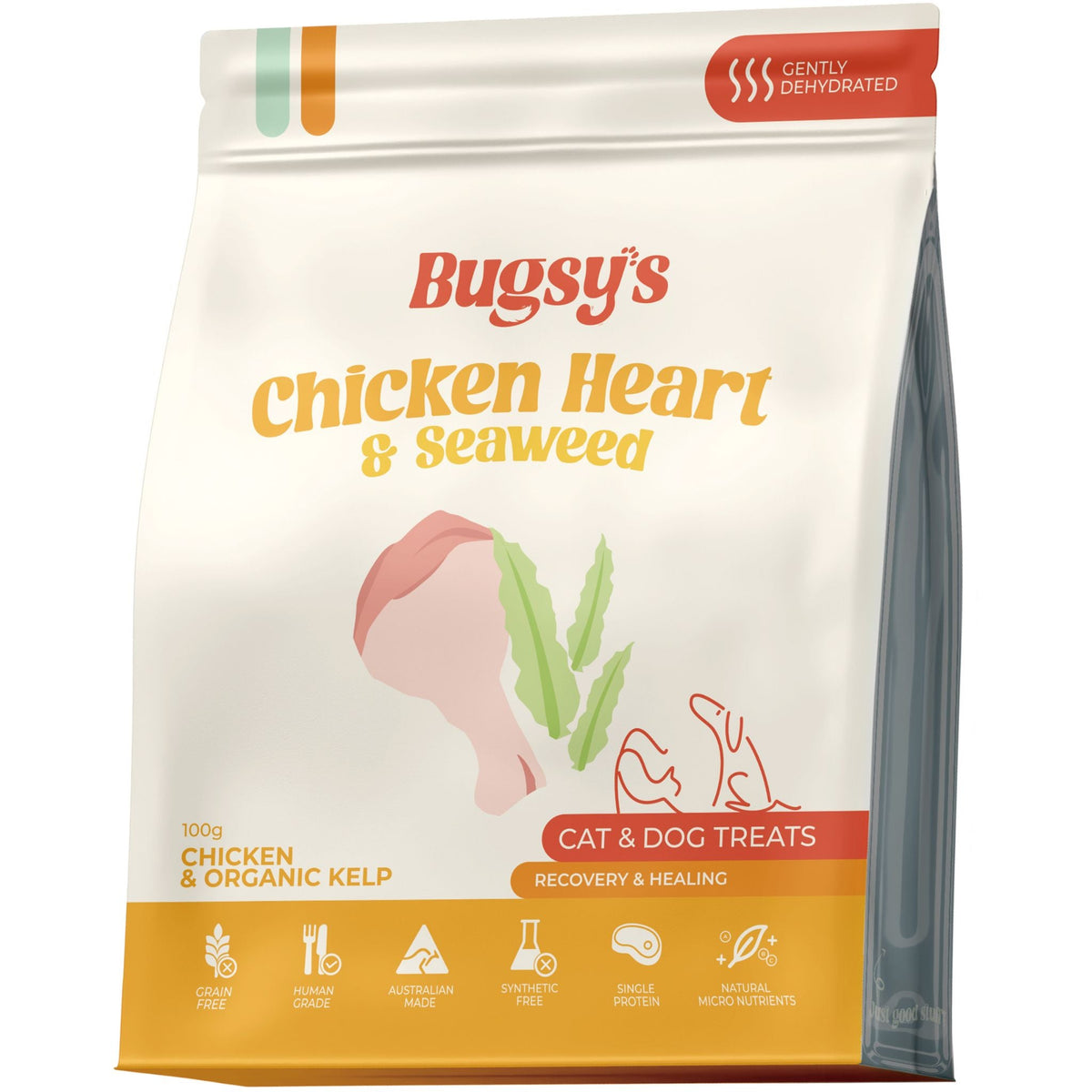Bugsy's Chicken Heart & Seaweed Pet Treats