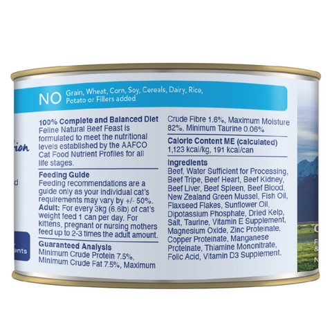 Feline Natural Canned Beef Feast
