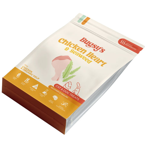 Bugsy's Chicken Heart & Seaweed Pet Treats