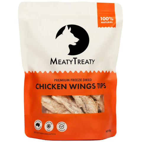 Meaty Treaty Freeze Dried Chicken Wings Tips Cat & Dog Treats