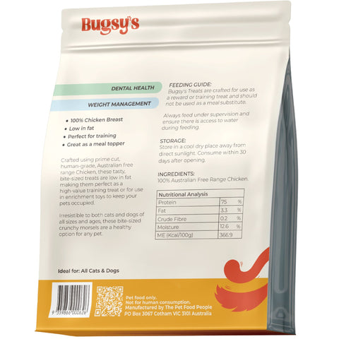 Bugsy's Free-Range Chicken Bites Pet Treats