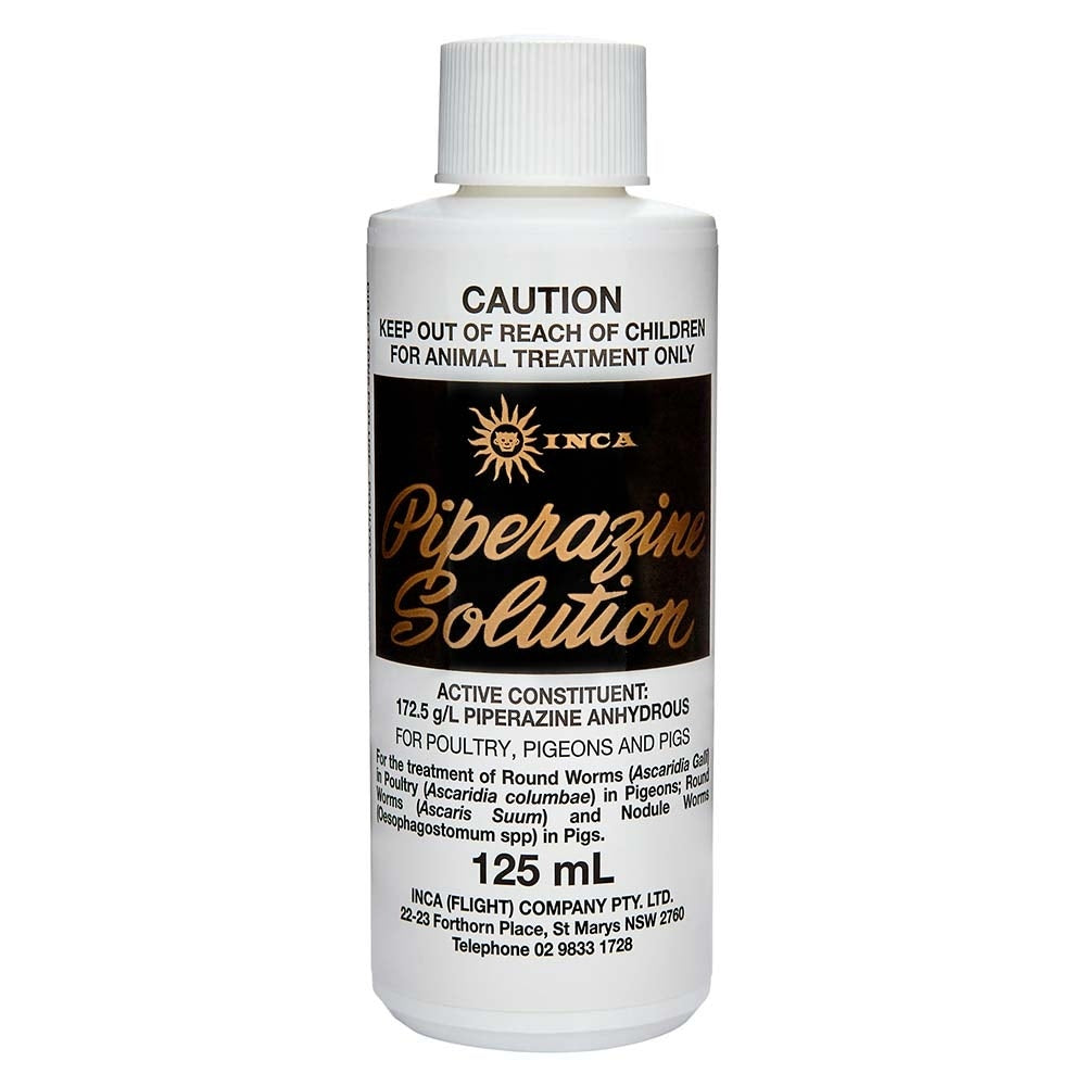 Inca Piperazine Poultry Pigeon & Pig Wormer 125ml
