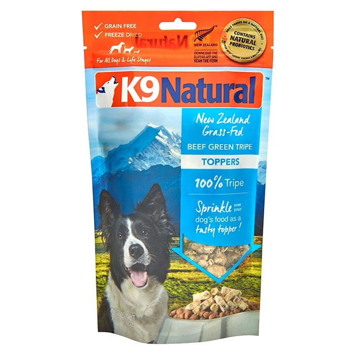 K9 Natural Freeze Dried Beef Green Tripe Boost Adult Dog Food 75g