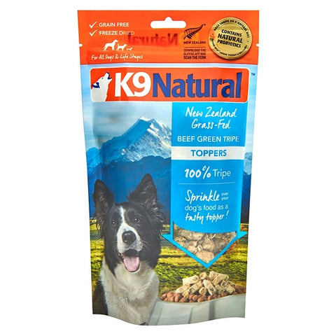 K9 Natural Freeze Dried Beef Green Tripe Boost Adult Dog Food 75g