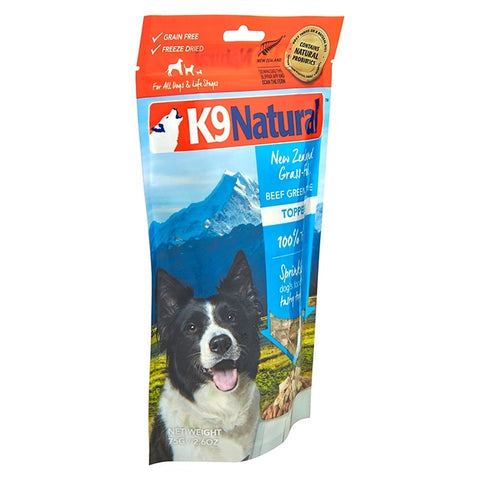 K9 Natural Freeze Dried Beef Green Tripe Boost Adult Dog Food 75g