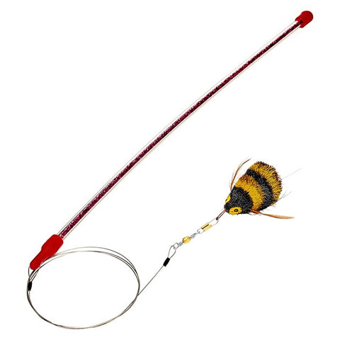 Go Cat Da Bee Catcher Wand Cat Toy