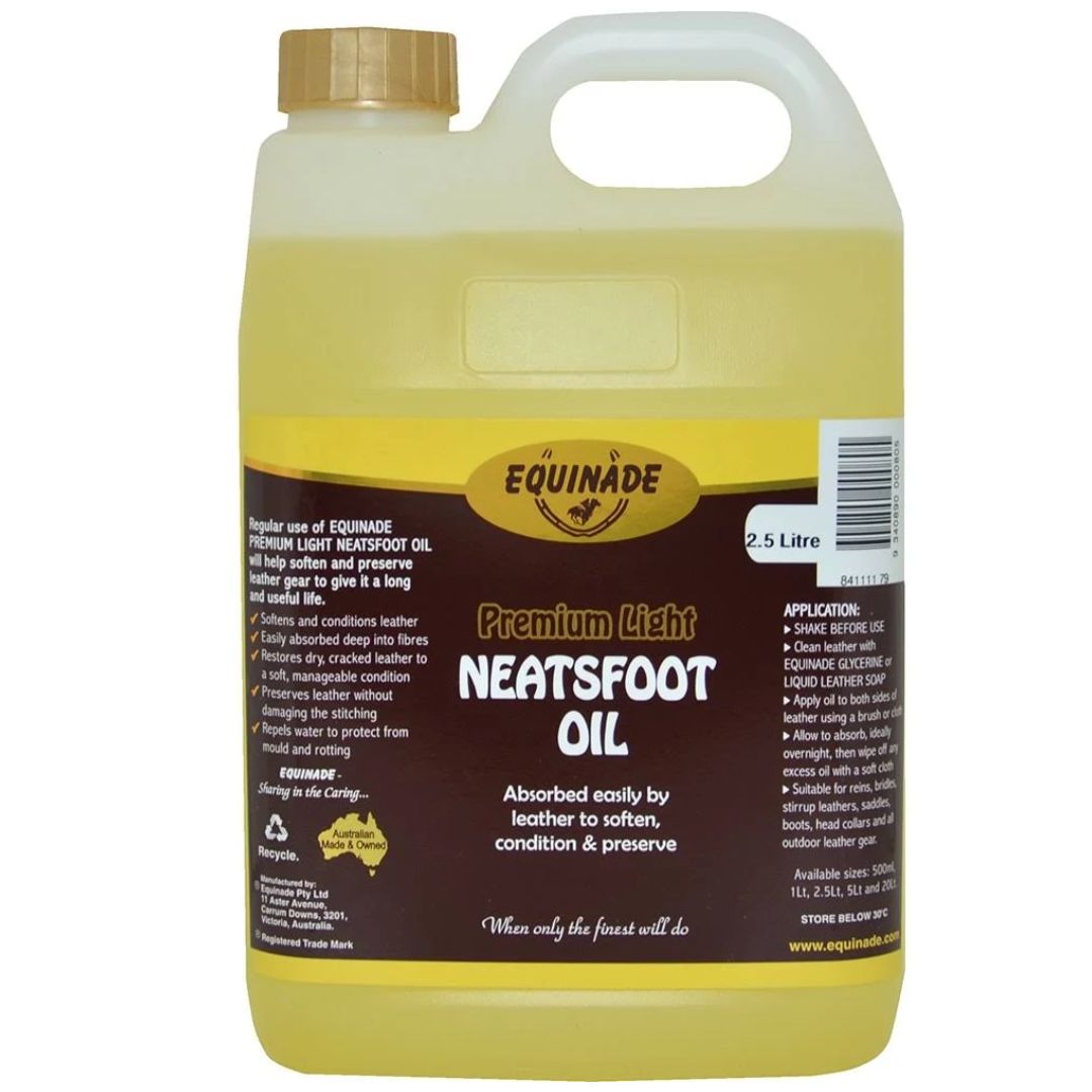 Equinade Premium Light Neatsfoot Oil - 2.5L | petsome Pet Supplies