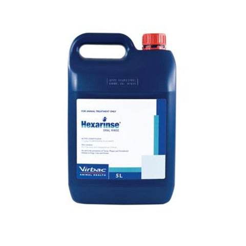 Virbac Hexarinse oral Rinse for Dogs, Cats and Horses - 5L | petsome Pet Supplies