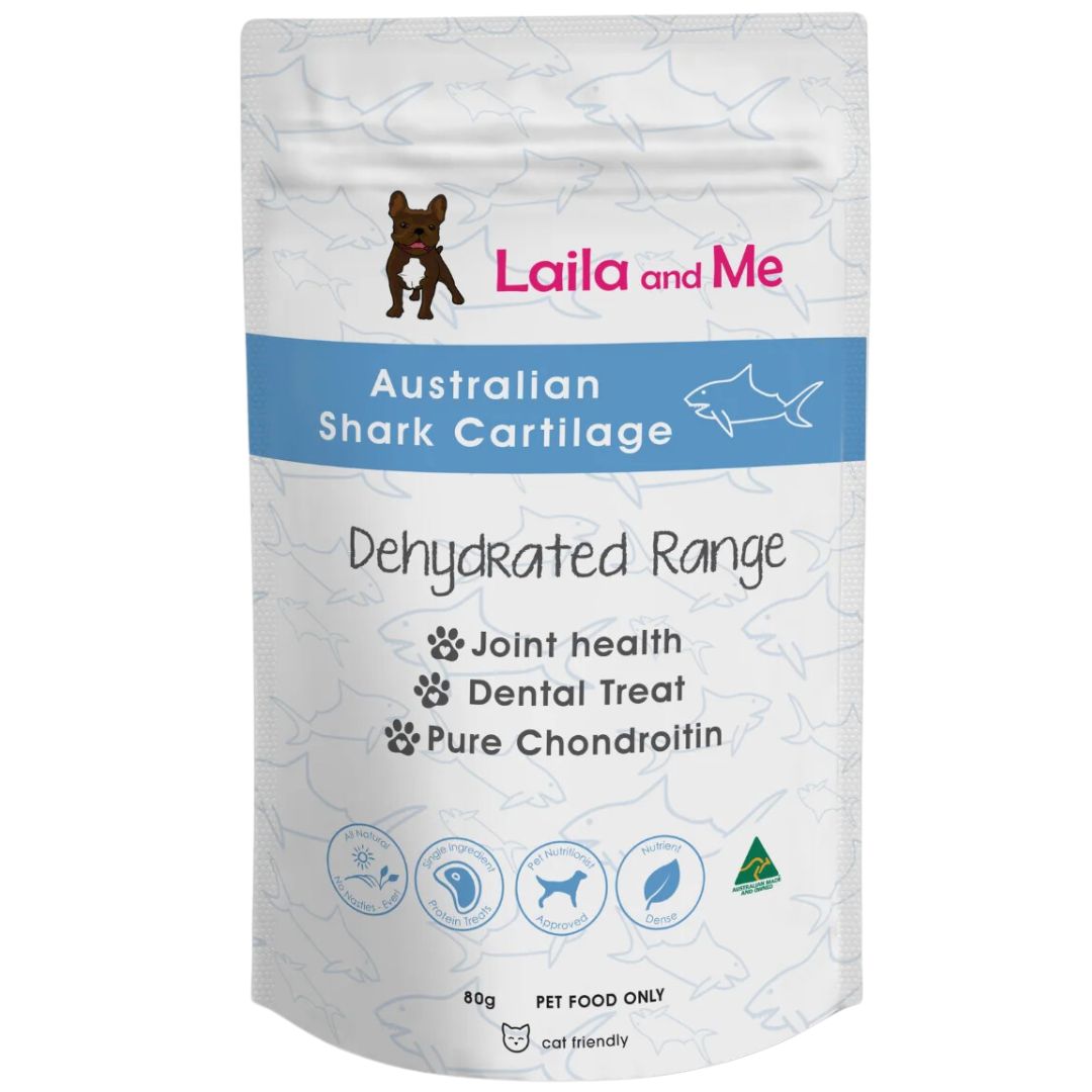 Laila & Me Dehydrated Dog Treats Australian Shark Cartliage - 80g | petsome Pet Supplies