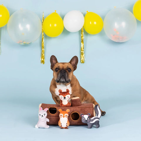 Fringe Studio Plush Burrow Interactive Dog Toy - Branch Out