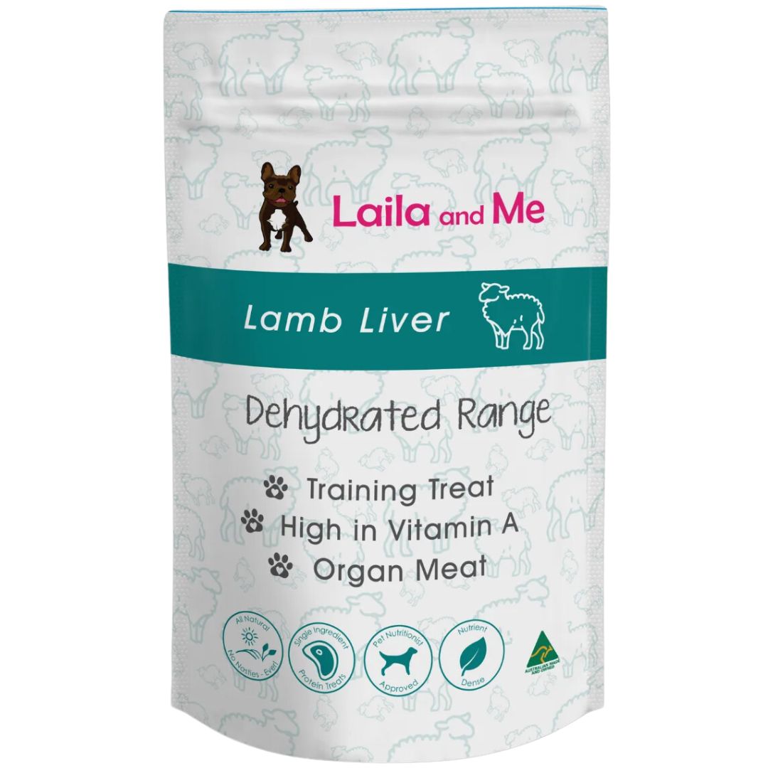 Laila & Me Dehydrated Range Cat & Dog Treats Lamb Liver - 100g | petsome Pet Supplies