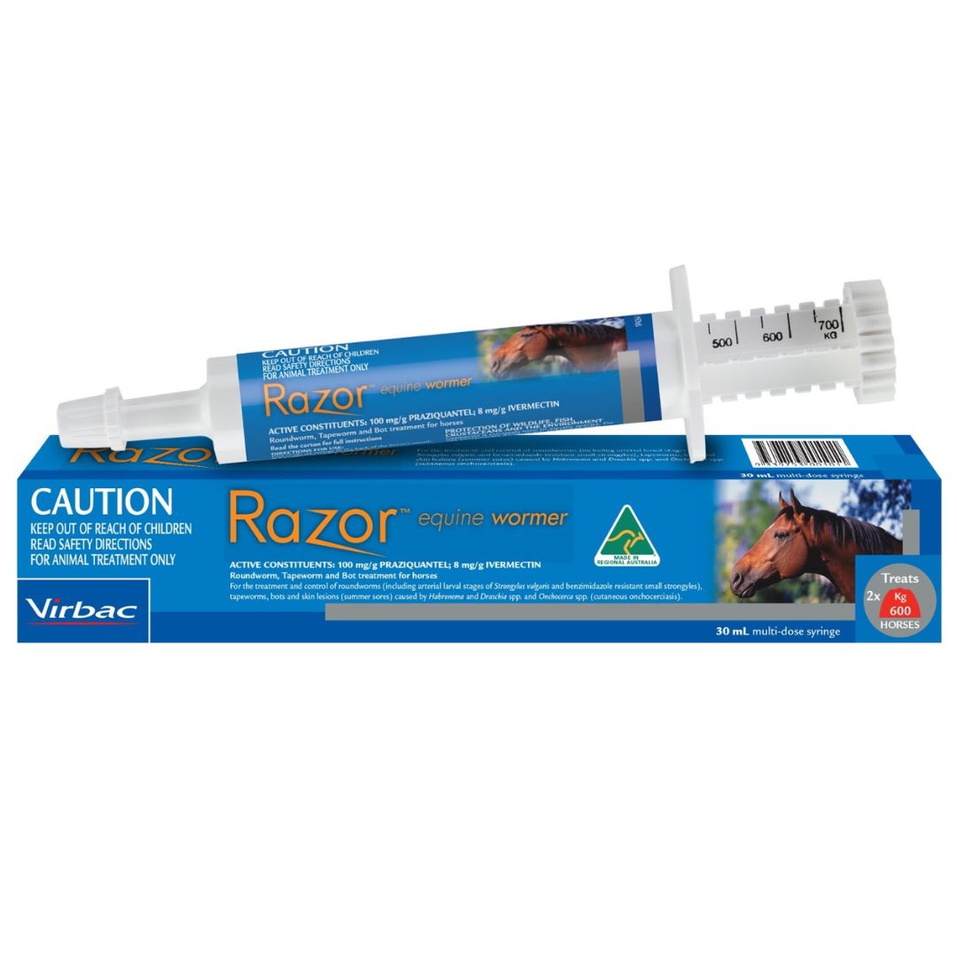 Virbac Razor Equine Wormer Multi-Dose Wormer for Horses - 30 | petsome Pet Supplies
