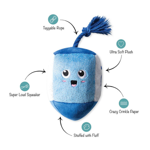 Fringe Studio Plush Rope Dog Toy - Go For Spin Driedel