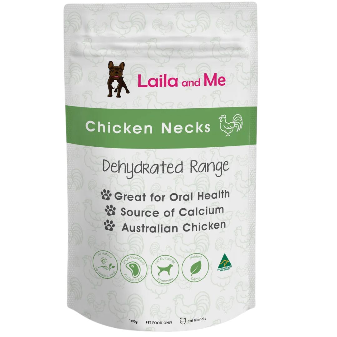 Laila & Me Dehydrated Range Dog Treats Chicken Necks  | petsome Pet Supplies