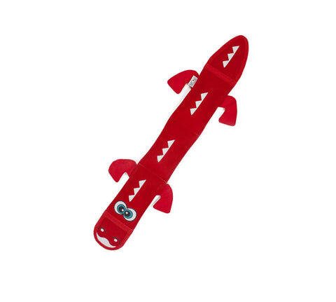 Outward Hound Fire Biterz Dragon Dog Toy - 3 Squeaker - Red | petsome Pet Supplies