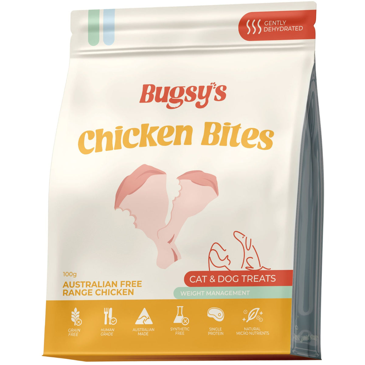 Bugsy's Free-Range Chicken Bites Pet Treats