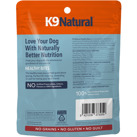 Venison Liver Bites Grain Free Freeze Dried Dog Treats