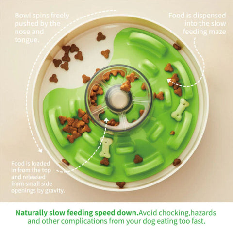 Pet DreamHouse SPIN UFO Maze Interactive Dog Bowl and Slow Feeder