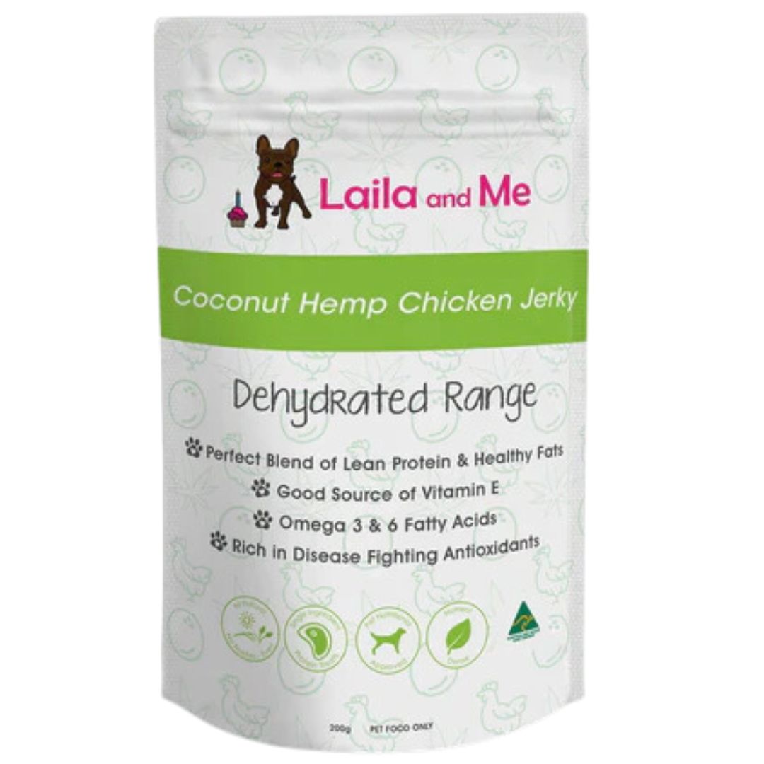 Laila & Me Dehydrated Range Dog Treats Coco And Hemp Chicken - 75g | petsome Pet Supplies