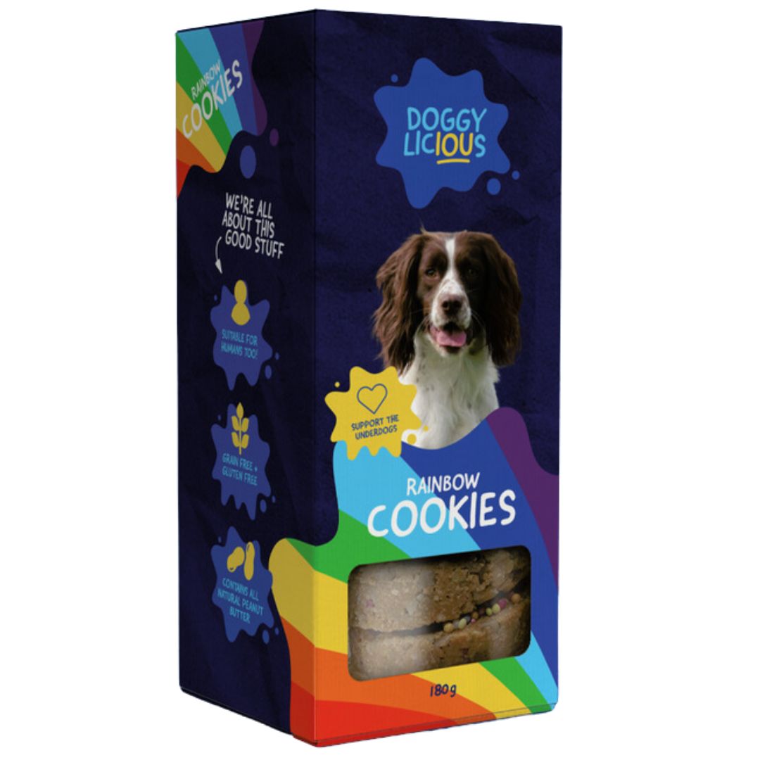 Doggylicious Rainbow Cookies for Dog - 180g | petsome Pet Supplies