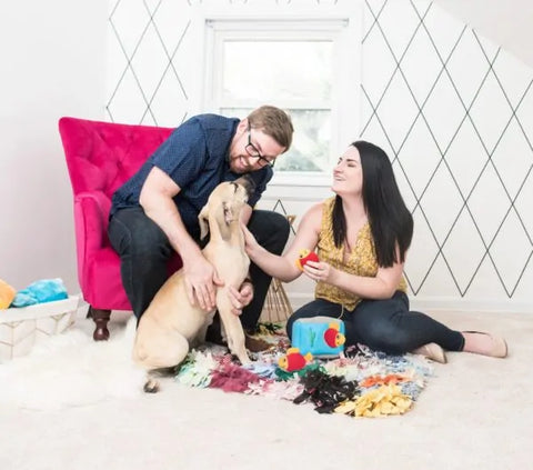 Zippy Paws Dog Toys Plush Burrow - Aquarium