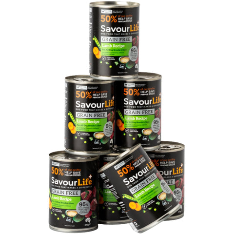 SavourLife Grain Free Adult Lamb Wet Dog Food Cans