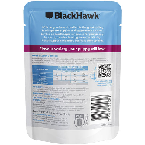 Black Hawk Original Puppy Lamb and Vegetables Wet Dog Food Pouch