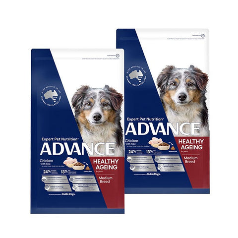 ADVANCE Adult Healthy Ageing Medium Breed Dry Dog Food Chicken with Rice