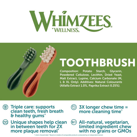 Whimzees Dental Dog Treats Toothbrush