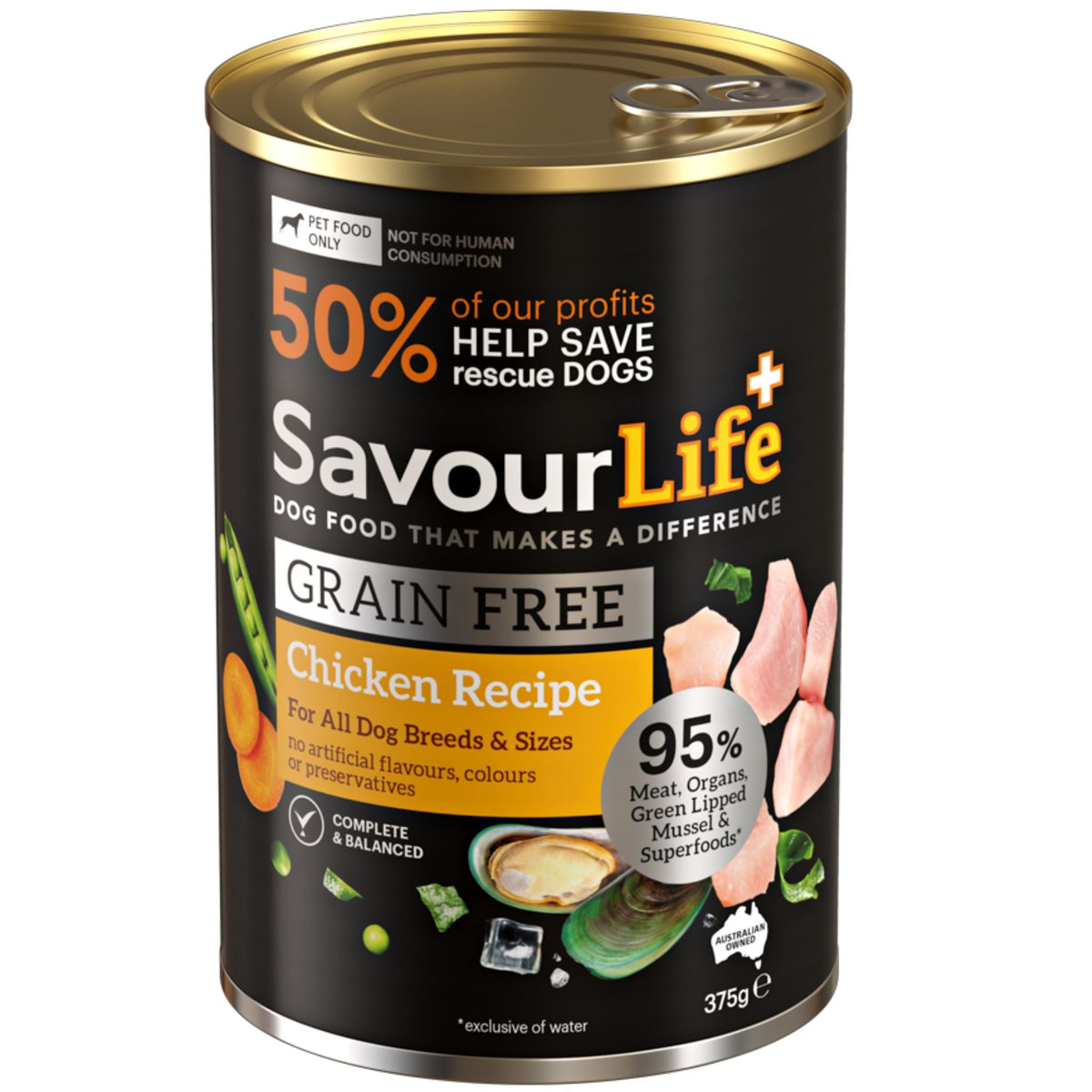 SavourLife Grain Free Adult Chicken Wet Dog Food Cans
