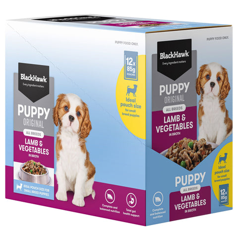 Black Hawk Original Puppy Lamb and Vegetables Wet Dog Food Pouch