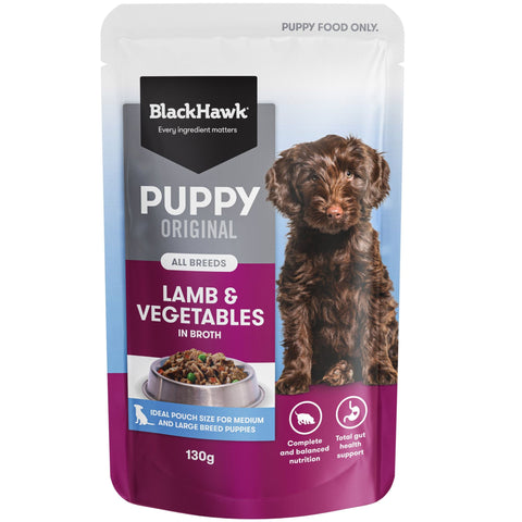 Black Hawk Original Puppy Lamb and Vegetables Wet Dog Food Pouch