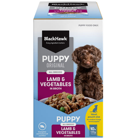 Black Hawk Original Puppy Lamb and Vegetables Wet Dog Food Pouch