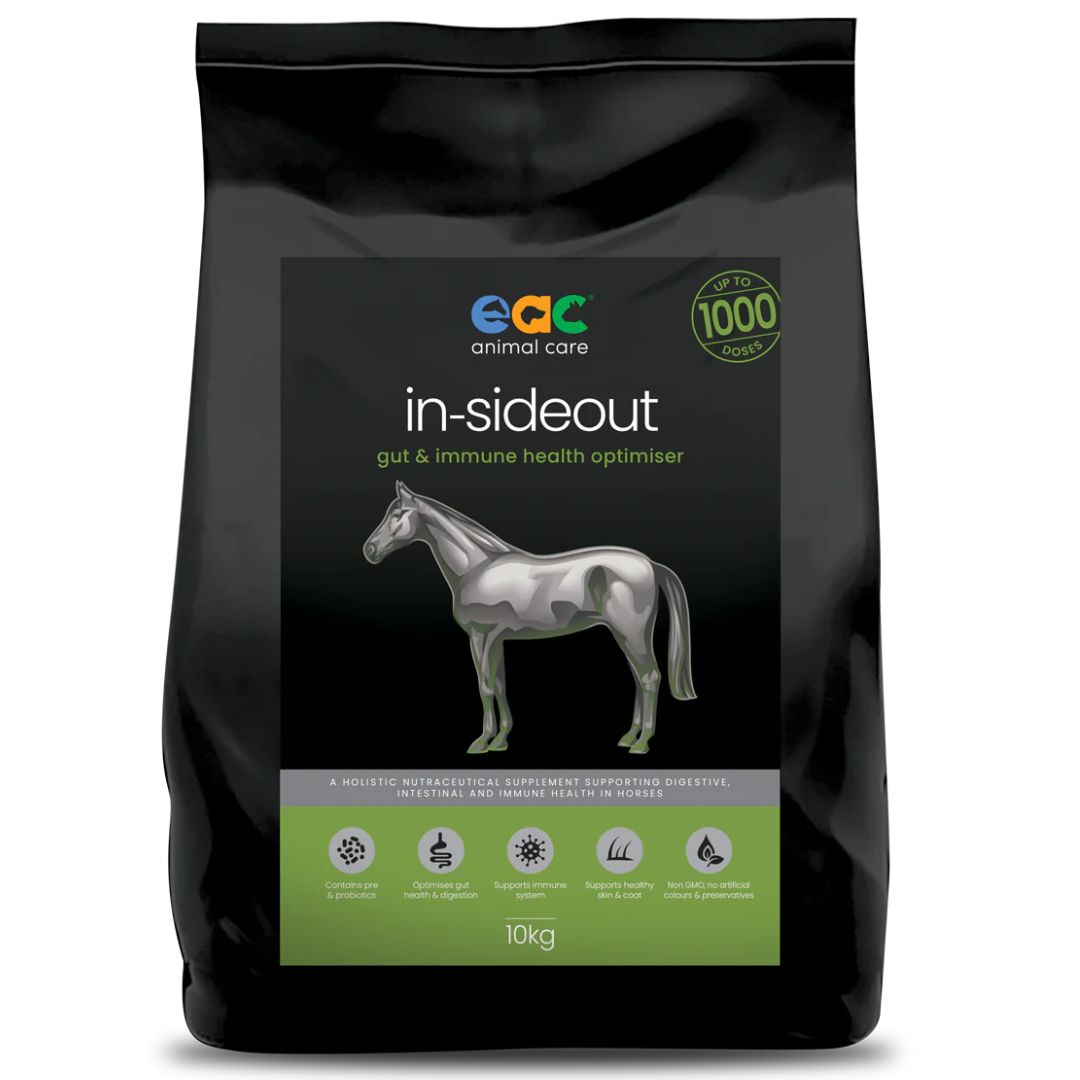 EAC Animal Care in-Sideout Horse - Pre & Probiotic, Nutraceutical & Gut Health Supplement for Horses & Ponies - 10kg | petsome Pet Supplies