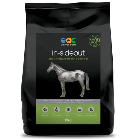 EAC Animal Care in-Sideout Horse - Pre & Probiotic, Nutraceutical & Gut Health Supplement for Horses & Ponies - 10kg | petsome Pet Supplies