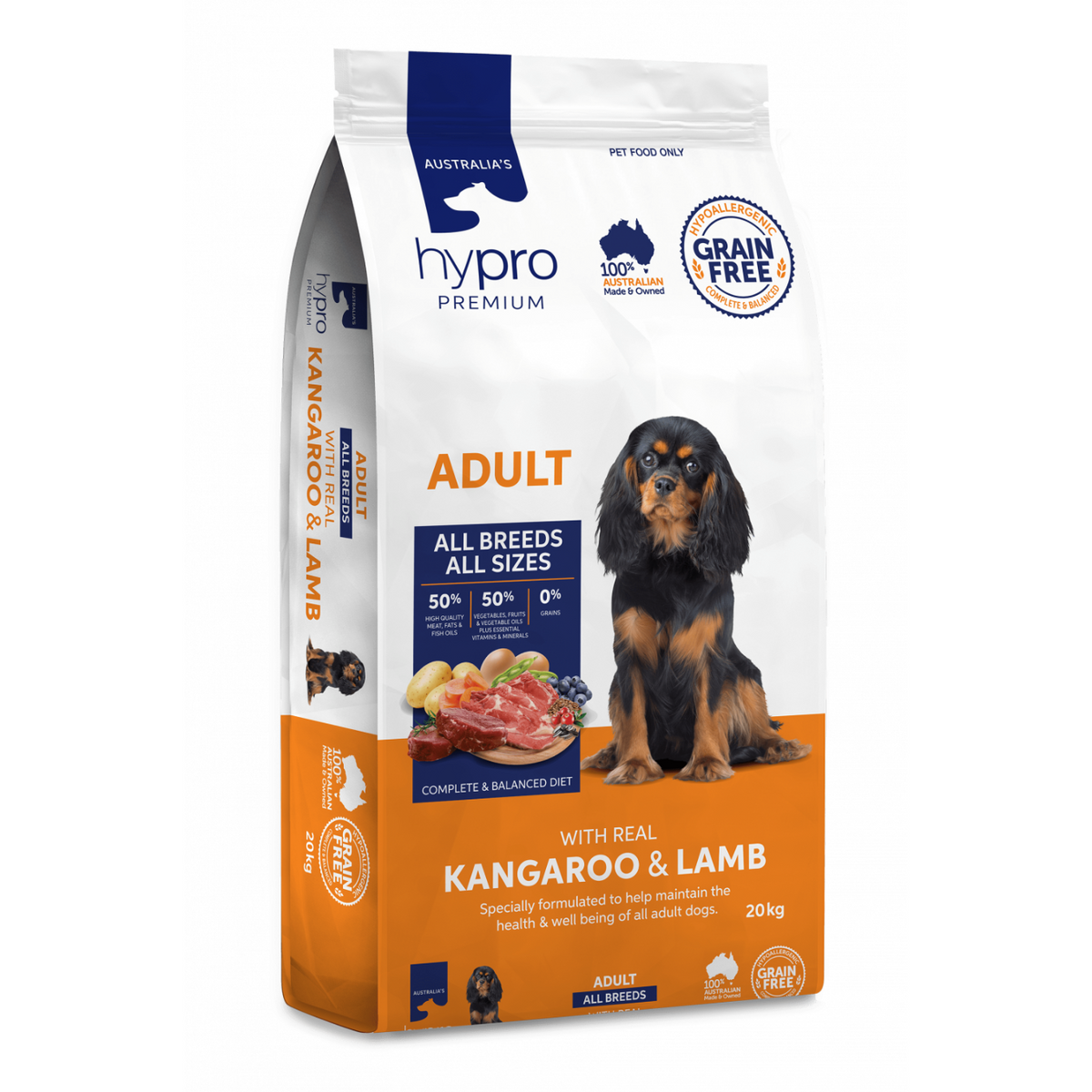 Hypro Premium Dry Dog Food Grain Free Kangaroo & Lamb