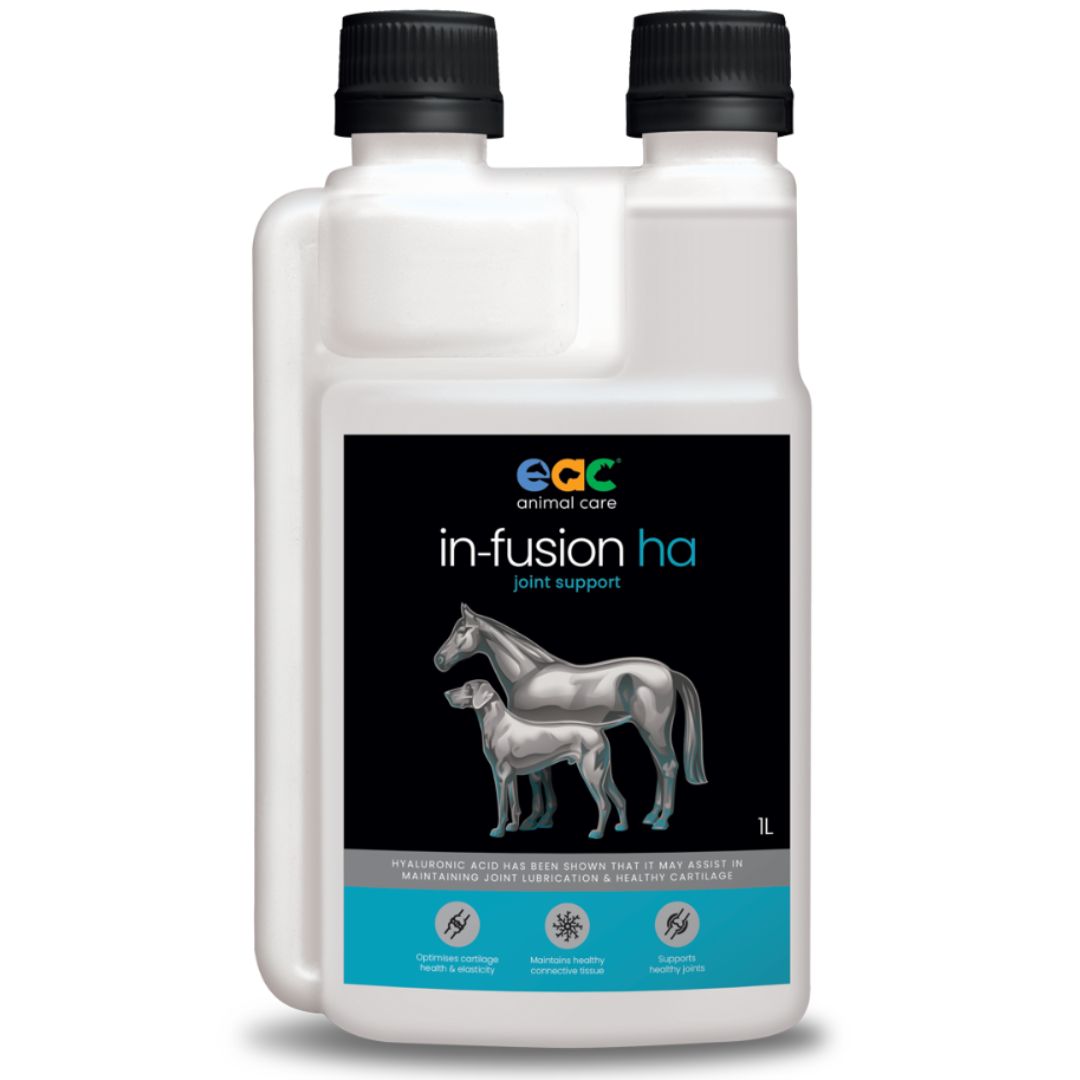 EAC Animal Care in-Fusion HA - High Quality Hyaluronic Acid Supplement for Horses, Dogs & Cats - 1L | petsome Pet Supplies