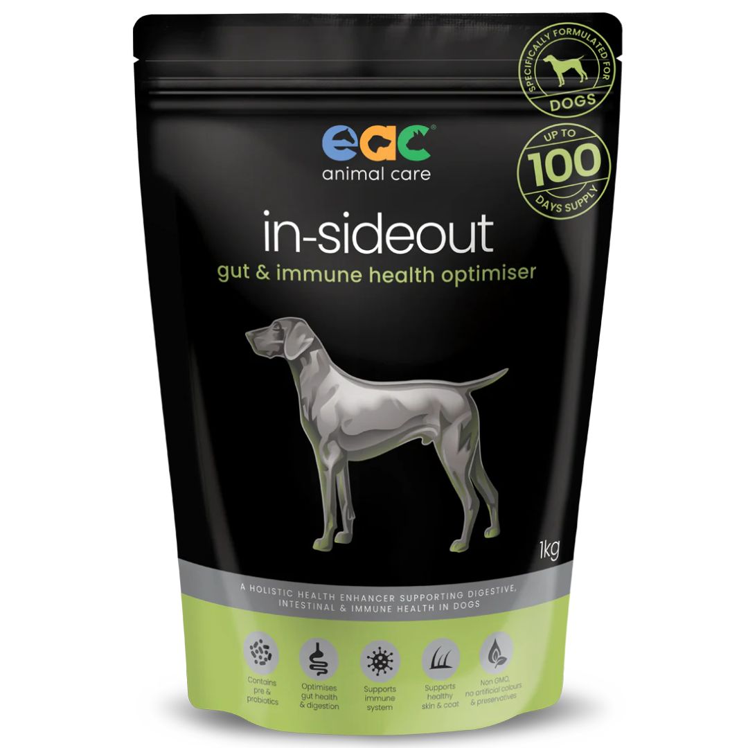 EAC Animal Care in-Sideout Dog formula - Pre & Probiotic Natural Nutraceutical Supplement for Dogs - 1kg | petsome Pet Supplies